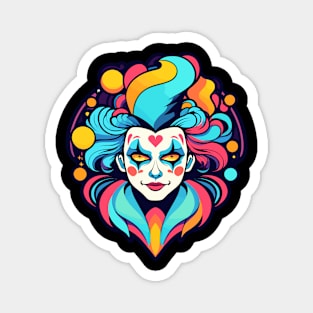 Clown Halloween Illustration Magnet