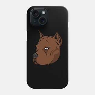 Brown pitbul Phone Case