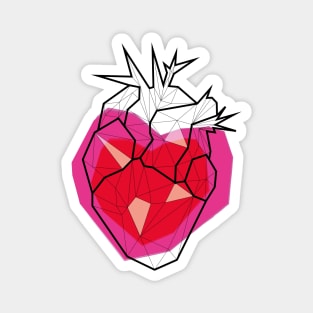 Prismatic heart Magnet