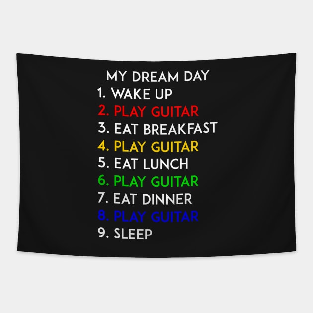 Play Guitar My Dream Day Tapestry by kerimeart