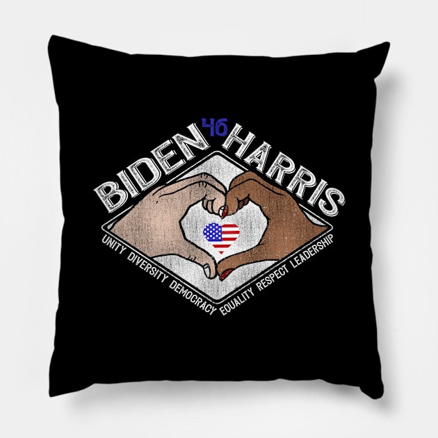 Biden Harris Unity Pillow by Jitterfly