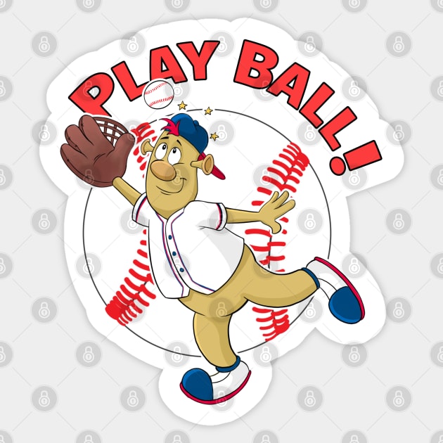 Play Ball Braves Baseball Mascot Blooper Long Sleeve T-Shirt