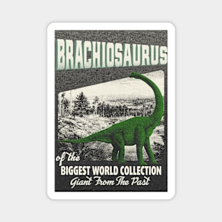 Brachiosaurus Retro Art - The Biggest World Collection / Giant From The Past Magnet