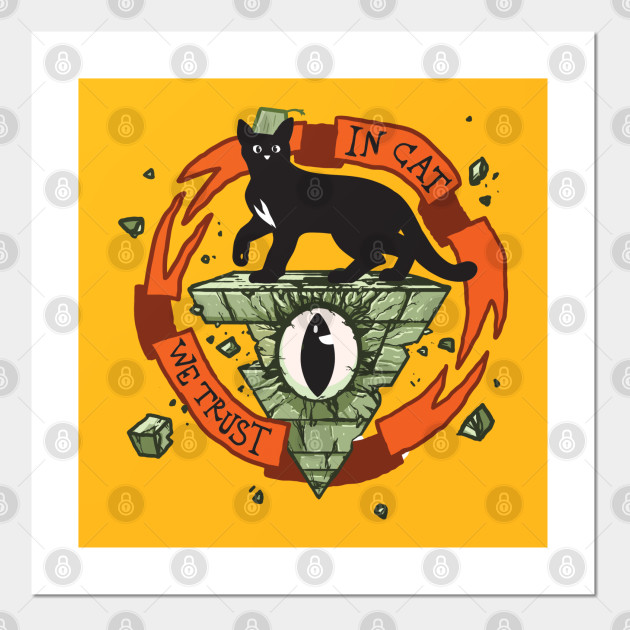 In Cat We Trust Bill Cipher Poster E Stampa Artistica