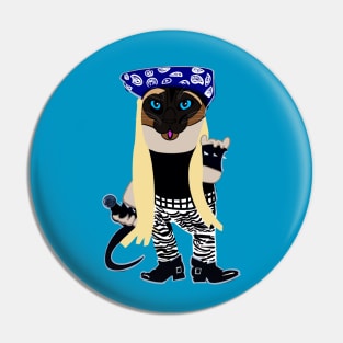 Rock On Kitty Pin