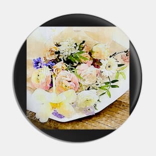 a beautiful bouquet of flowers(watercolor) Pin