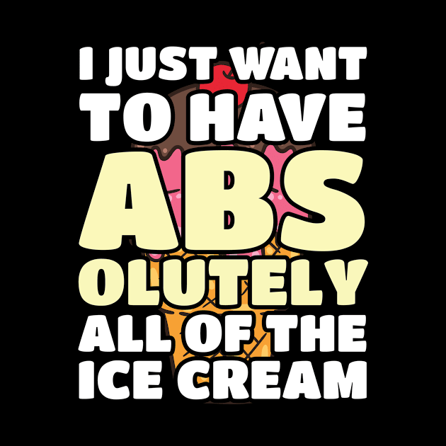 I Just Want To Have Abs Gym Joke Gift by Tracy