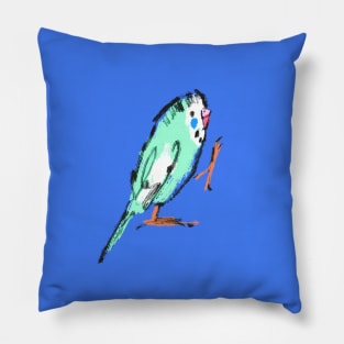 Happy Parakeet Pillow