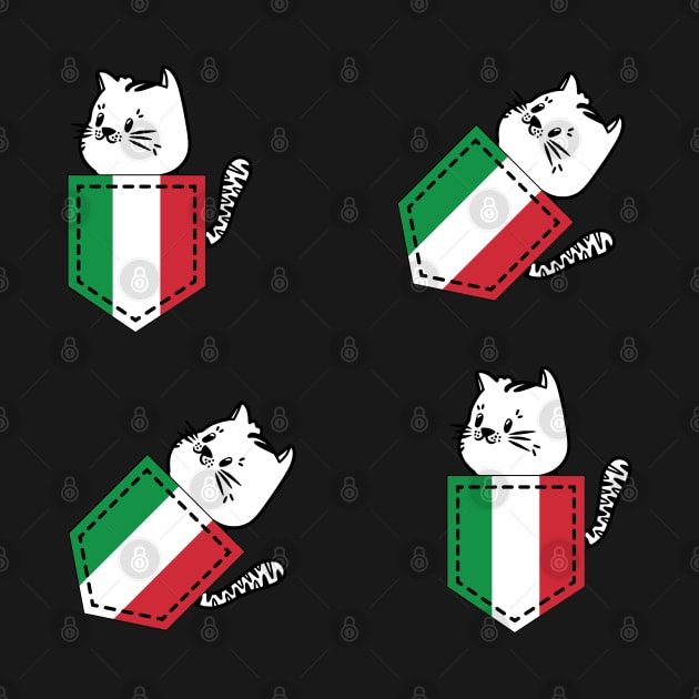 Patriotic Pocket Pussy - Cat Lover -  Italian Patriot by PosterpartyCo