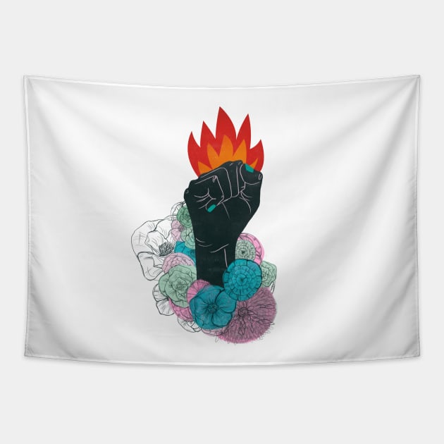 Fist, fight Tapestry by LauraBustos