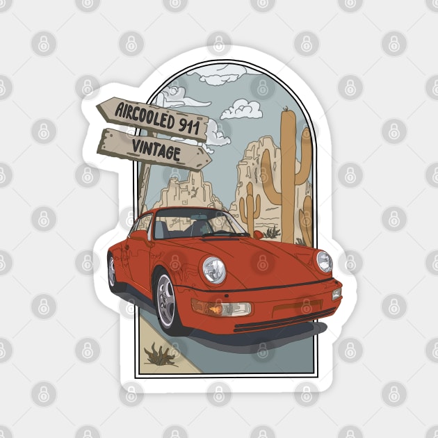 Guards red 911 vintage Magnet by stripedbeetlee