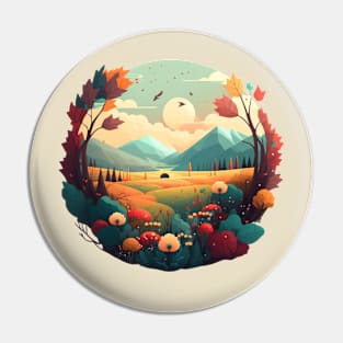 Majestic Mountains in the Morning Light Pin