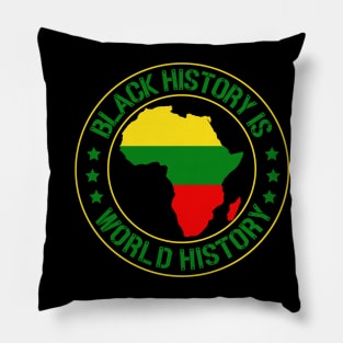 Black History Is World History,  Black History Month Pillow