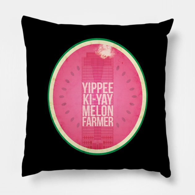 Die Hard Melon Farmers Pillow by mattskilton