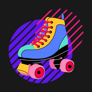 Roller skates nostalgic retro 80s, 90's, vintage gift T-Shirt