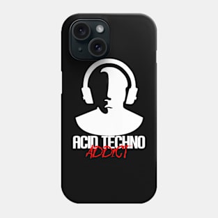 Acid Techno Addict - White Phone Case