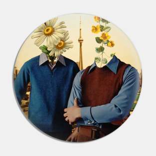 Northern Bloom - Surreal/Collage Art Pin