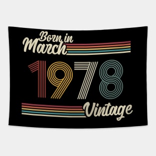 Vintage Born in March 1978 Tapestry