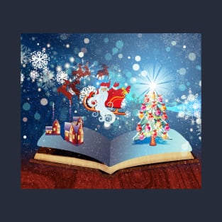 Christmas Magic Book with Santa T-Shirt