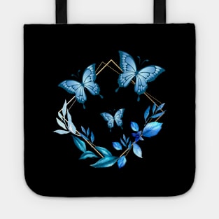 Blue butterflies Tote