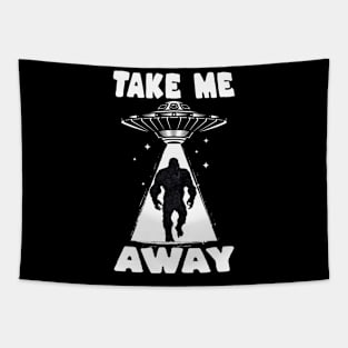 Bigfoot And UFO Tapestry