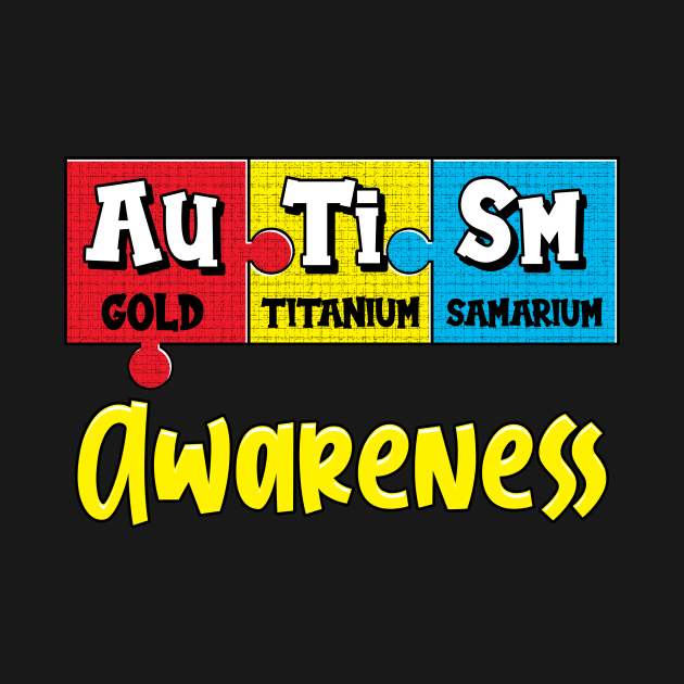 Autism Awareness Puzzle Chemical Periodic Table by theperfectpresents