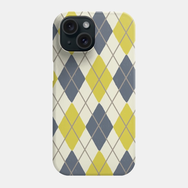 Argyle Pattern (YELLOW) Phone Case by cecececececelia