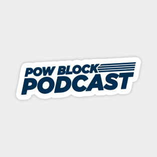 Pow Block Podcast NP 2024 Logo (Navy Blue) Magnet