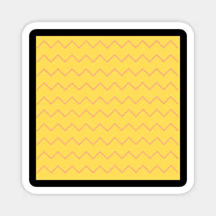 Yellow zigzag pattern Magnet