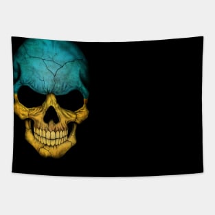 Ukrainian Flag Skull Tapestry