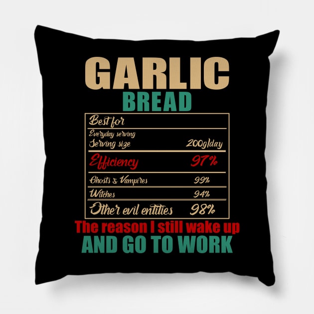 Garlic Bread Best For Facts Pillow by alcoshirts