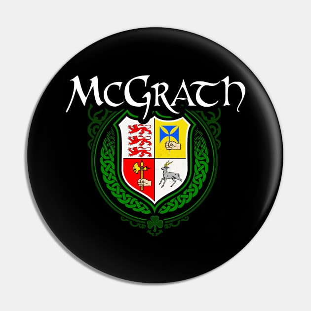 McGrath Family Irish Coat of Arms Clan Crest Pin by Celtic Folk