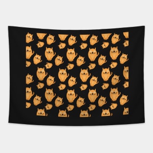 Orange Cats Pattern Tapestry