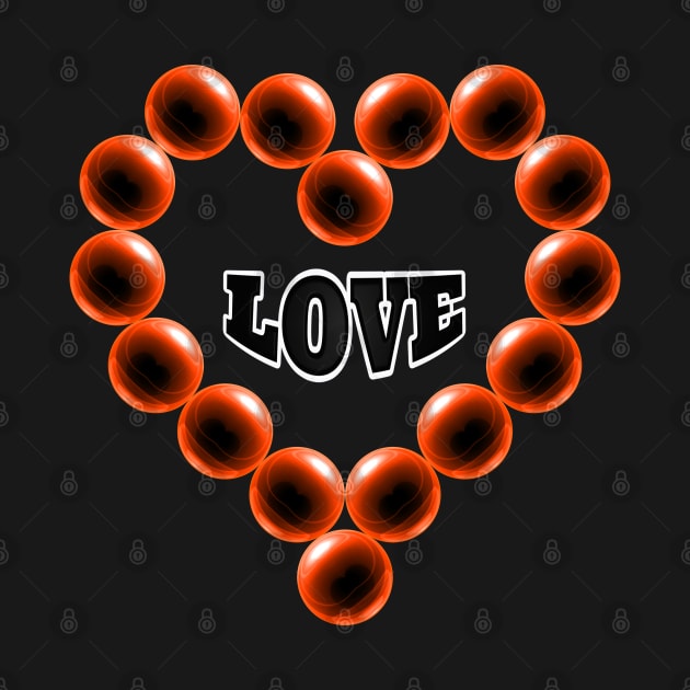 Love Heart in Orange Color by The Black Panther