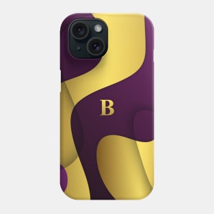 Personalized  B Letter on Purple & Gold Gradient, Awesome Gift Idea,  iPhone Case, Gift Geschenk iPhone-Hülle Phone Case