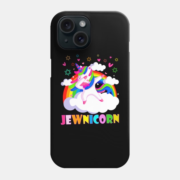 Rainbow Jewnicorn Jewish Unicorn Jew Rosh Hashanah Phone Case by wonderws