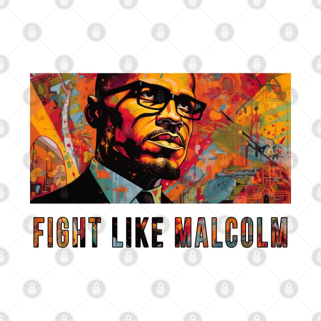 Fight Like Malcolm, Malcolm X by UrbanLifeApparel