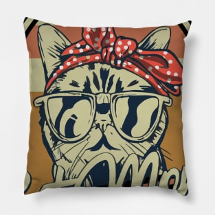 Best Cat Mom Ever Vintage Cats Mom Pillow