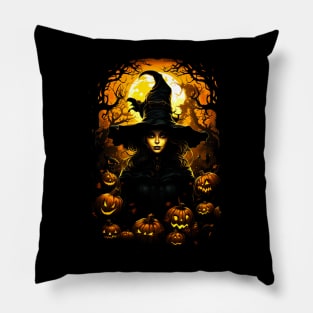 The Witches with pumpkin Pillow