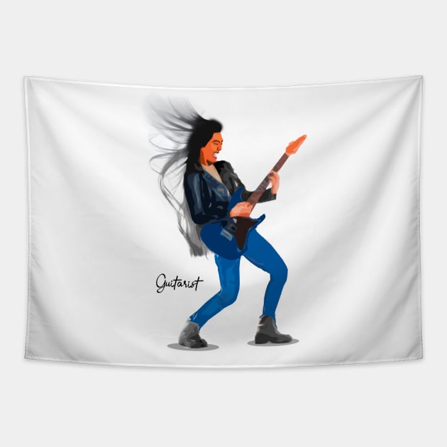 Guitarist Tapestry by Abiarsa