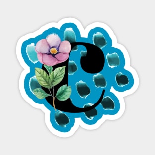 C Capital letter | Monogram, a Floral Letter Magnet