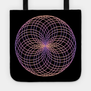 Purple & Rose Gold Spirograph Mandala Tote