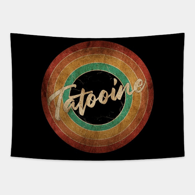 Tatooine Vintage Circle Art Tapestry by antongg