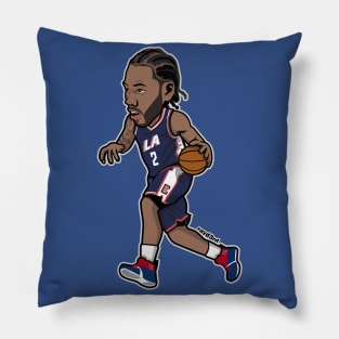 Kawhi Leonard LAC Cartoon Style Pillow