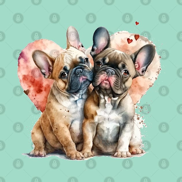 French Bulldogs in Love by ALL STAR VIRTUAL POP-UP STUDIO