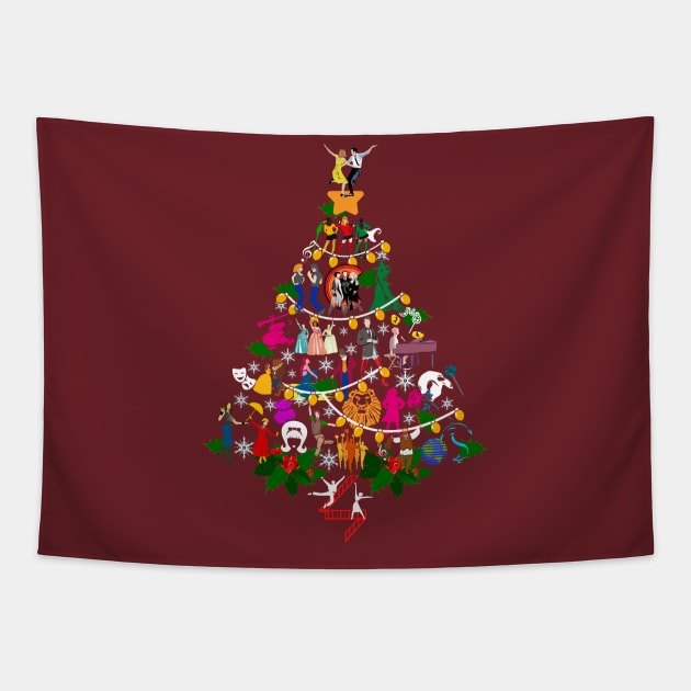 Ugly Broadway Christmas Sweater Tapestry by KsuAnn