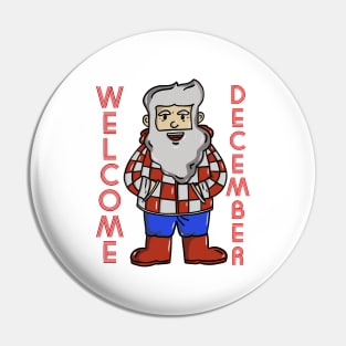 Santa Claus Welcome Christmas Pin