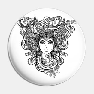 Medusa Greek Mythology Pin