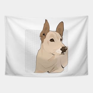 Animal Vignette: White Shepherd Tapestry