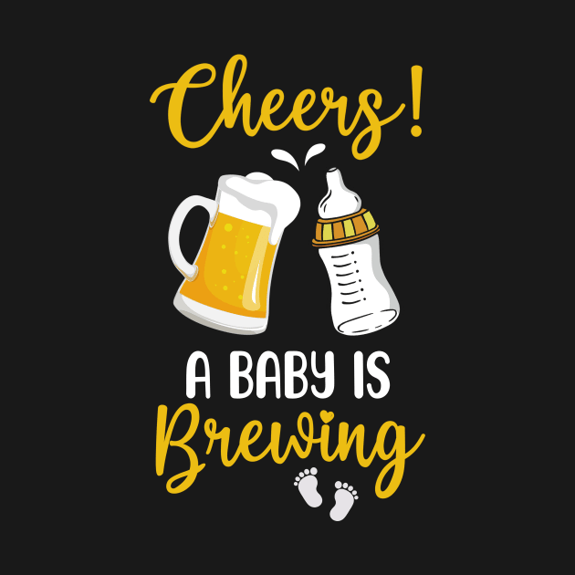 Cheers A Baby is Brewing Gender Pregnancy Announcement by JoanaArtStore